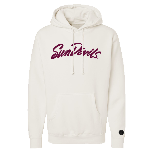 Arizona State Sun Devils Bone Chenille Pullover Hoodie