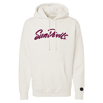 Arizona State Sun Devils Bone Chenille Pullover Hoodie
