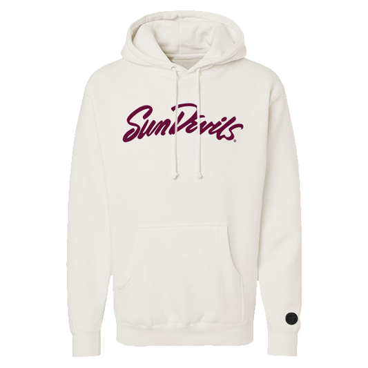 Arizona State Sun Devils Bone Chenille Pullover Hoodie
