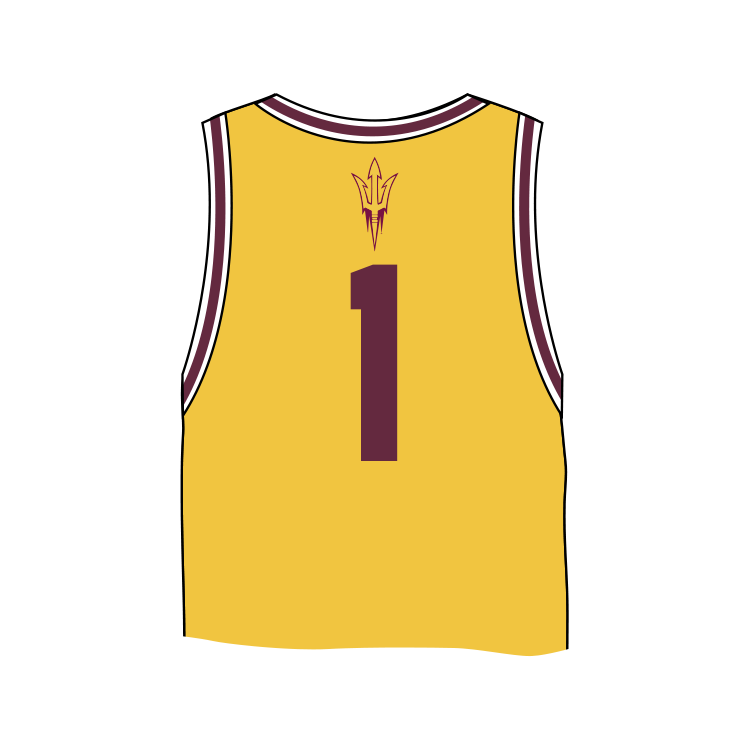 Arizona State Sun Devils Fashion Cropped Basketball Jersey