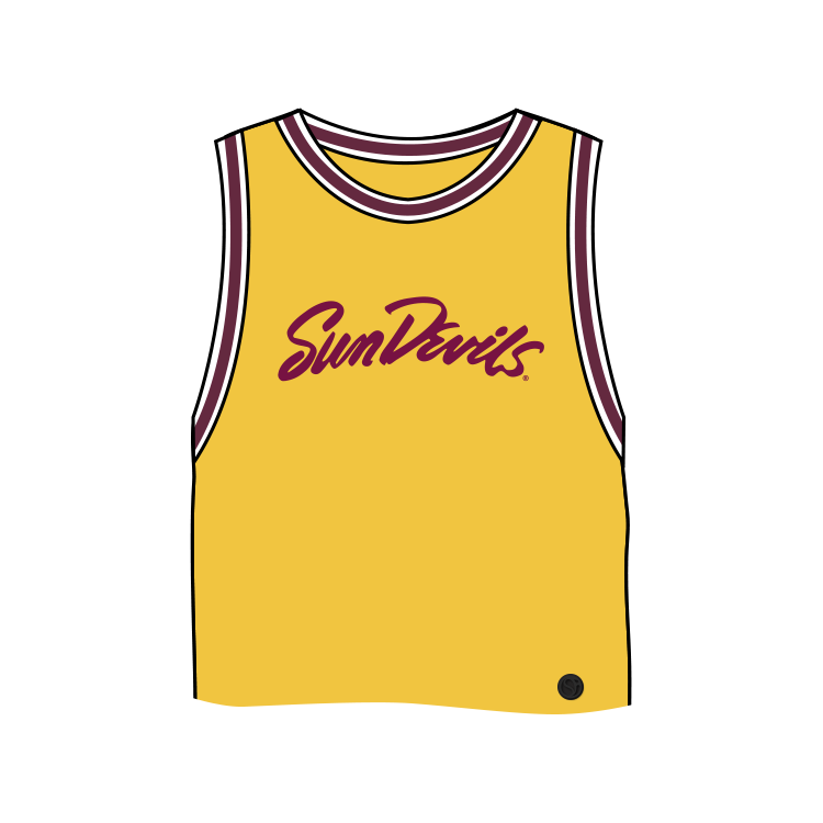 Arizona State Sun Devils Fashion Cropped Basketball Jersey