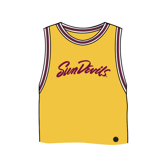 Arizona State Sun Devils Fashion Cropped Basketball Jersey