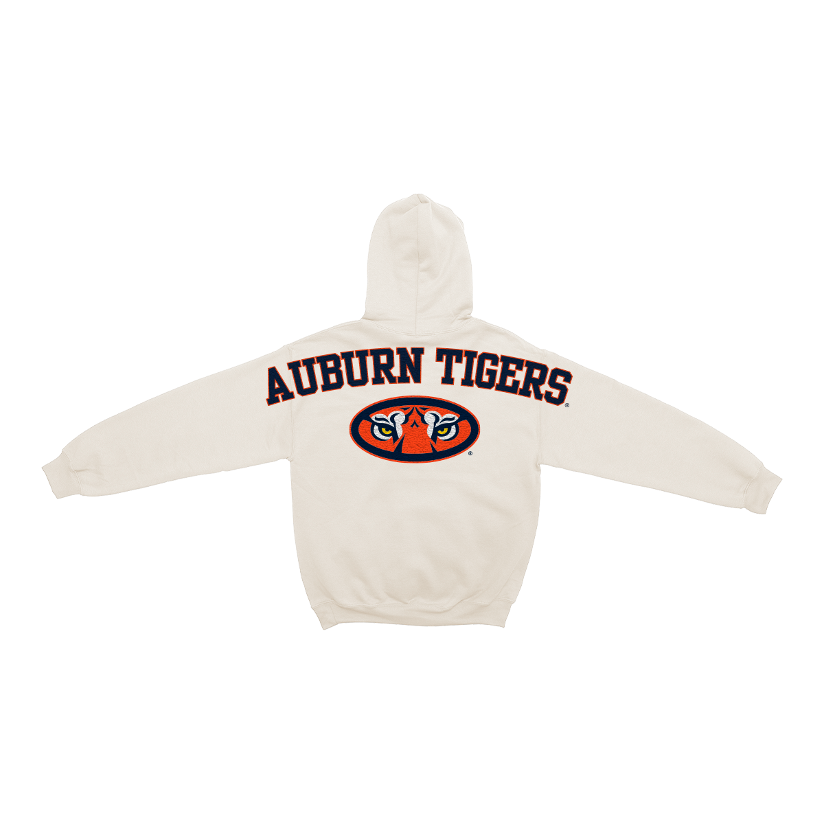 Auburn Tigers Bone Chenille Pullover Hoodie