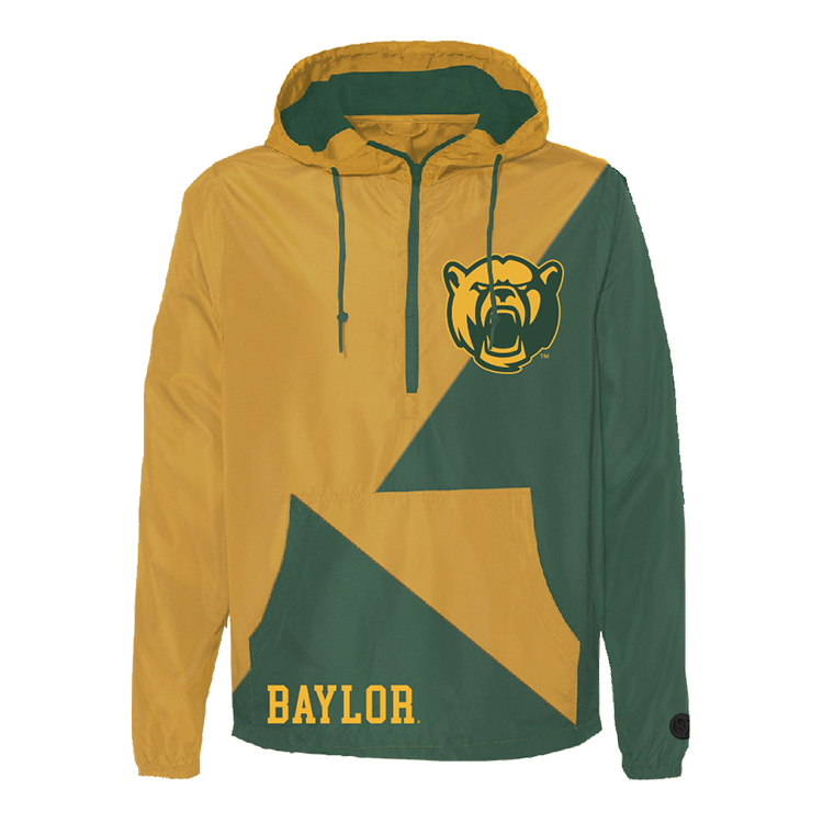 Green; gold Baylor University Bears Windbreaker - Official NCAA Licensed Collegiate Apparel