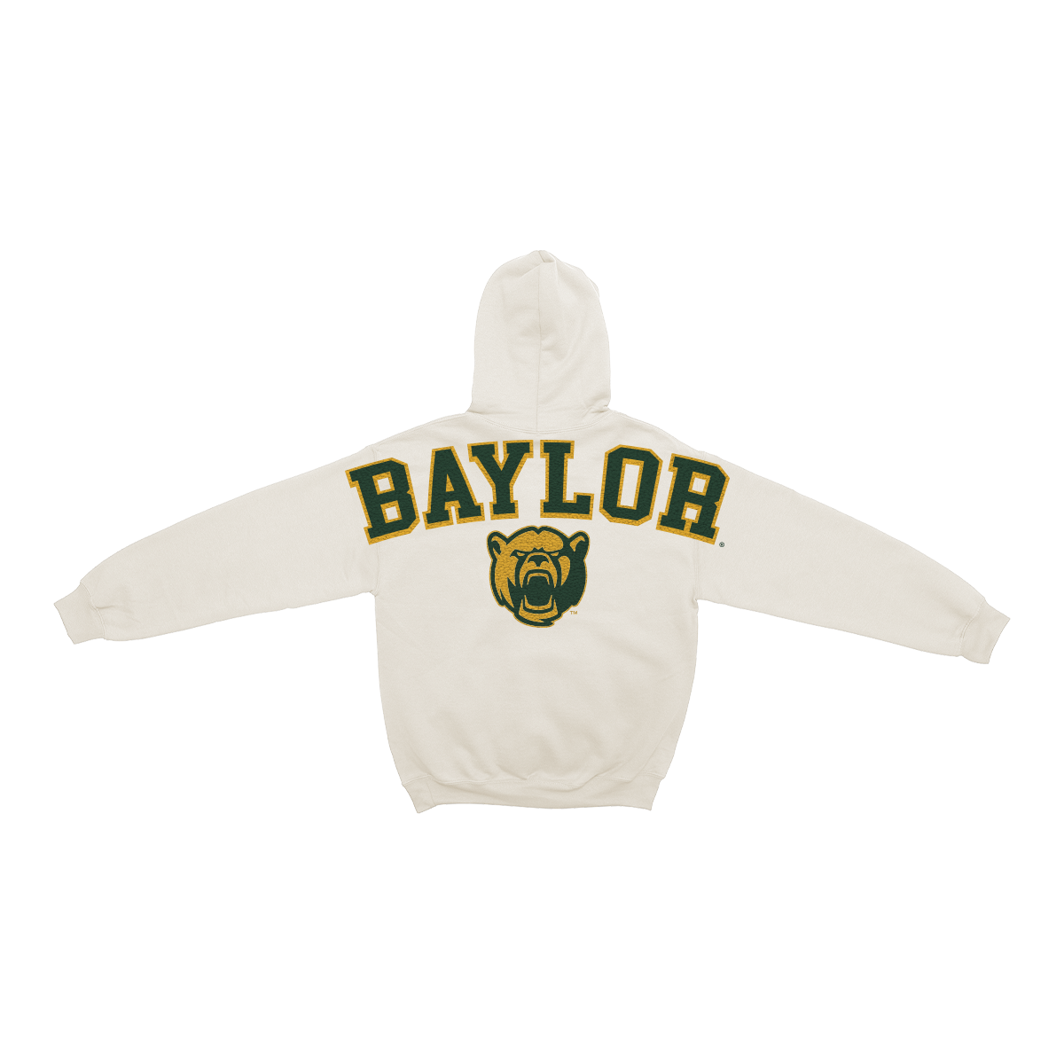 Baylor University Bears Bone Chenille Pullover Hoodie