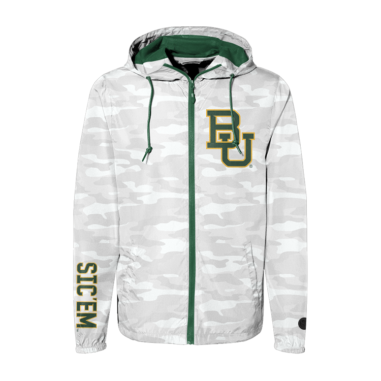 Camouflage Baylor University Bears Hooded Jacket - Official NCAA Licensed Collegiate Apparel
