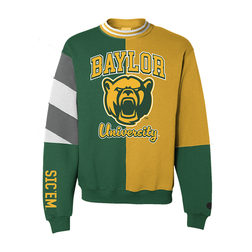 Green; gold Baylor University Bears Crewneck - Official NCAA Licensed Collegiate Apparel
