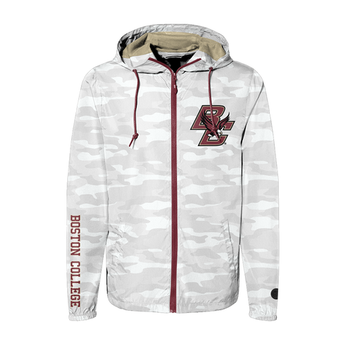 White; camouflage Boston College Eagles Hooded Jacket - Official NCAA Licensed Collegiate Apparel