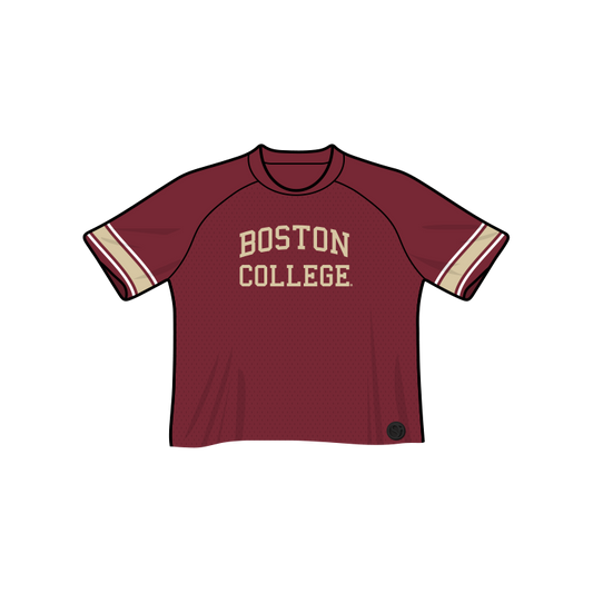 Boston College Eagles Fashion Cropped Football Jersey