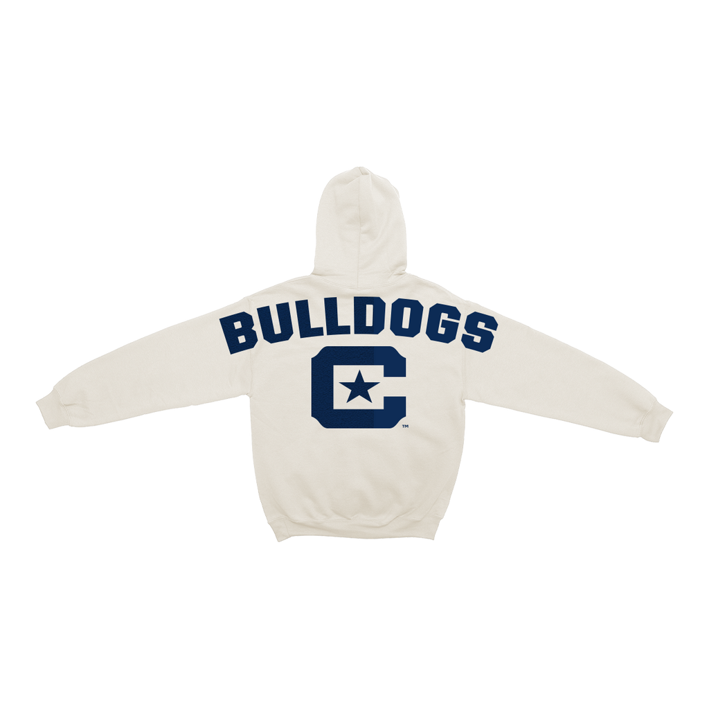 The Citadel Bulldogs Bone Chenille Pullover Hoodie