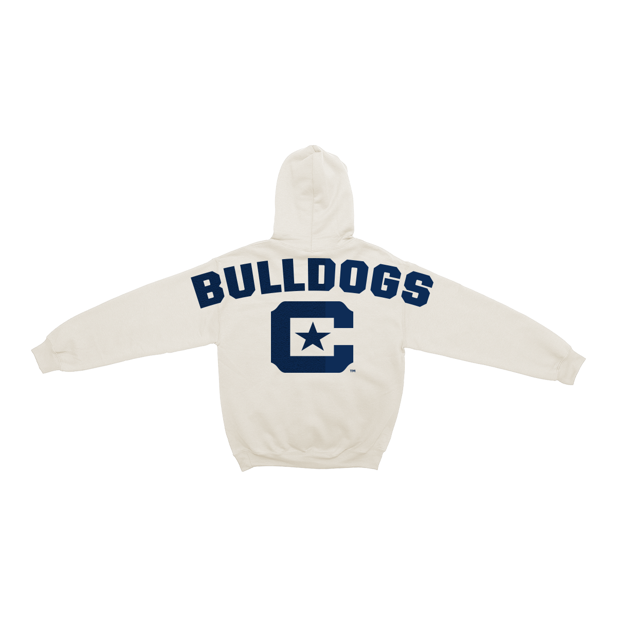 The Citadel Bulldogs Bone Chenille Pullover Hoodie