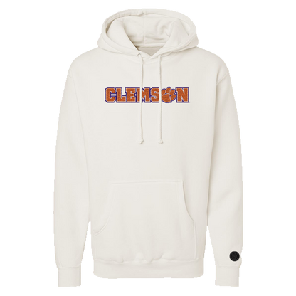 Clemson Tigers Bone Chenille Pullover Hoodie