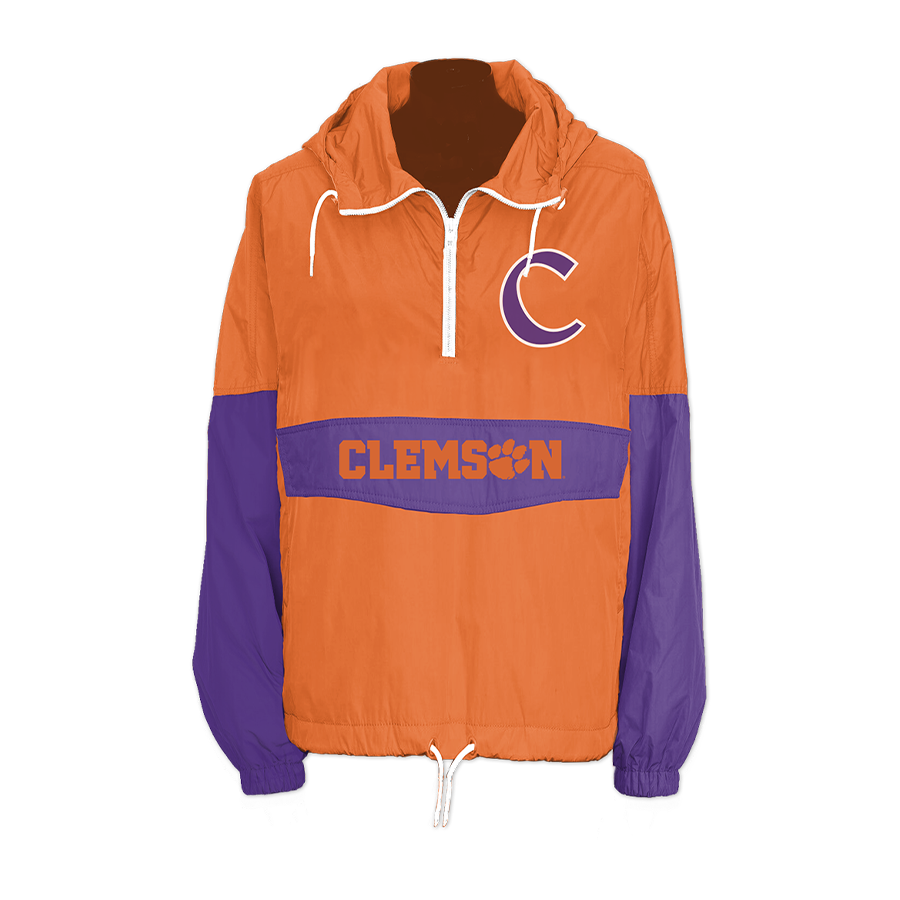 Clemson Tigers Retro Pullover Windbreaker
