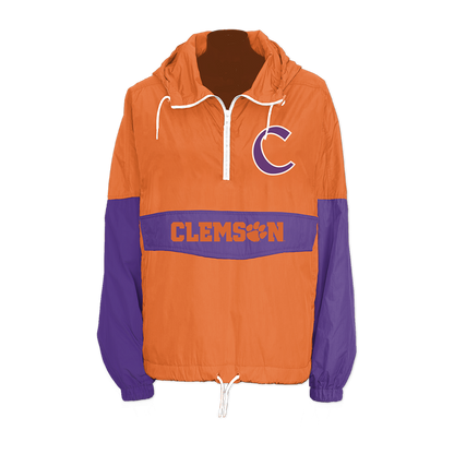Clemson Tigers Retro Pullover Windbreaker