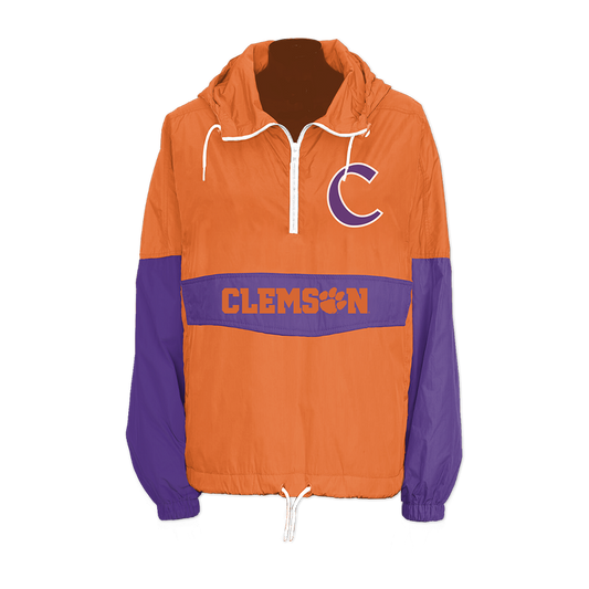 Clemson Tigers Retro Pullover Windbreaker