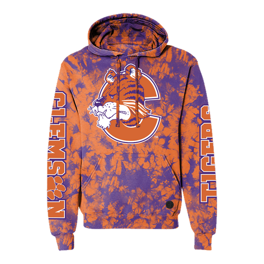 Clemson Tigers Tie Dye Hoodie