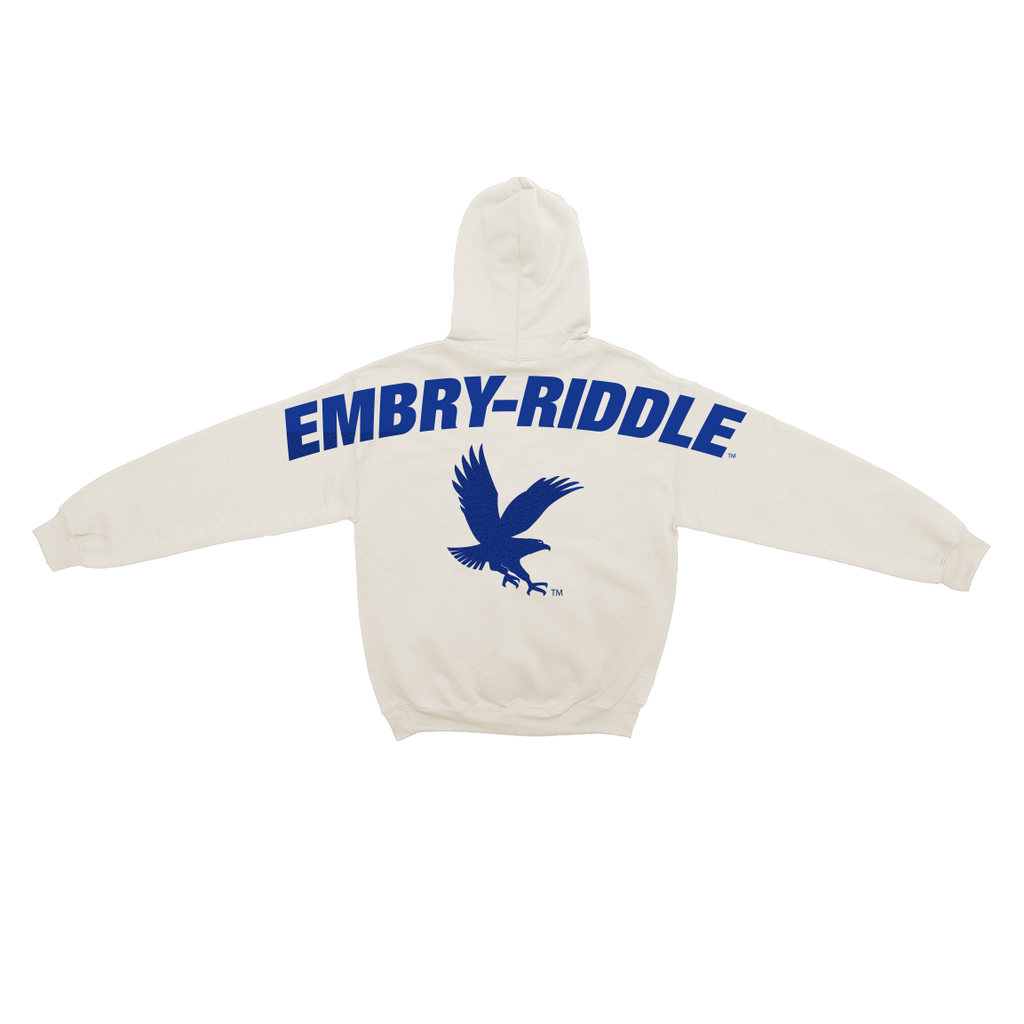 Embry-Riddle Aeronautical University Eagles Bone Chenille Pullover Hoodie