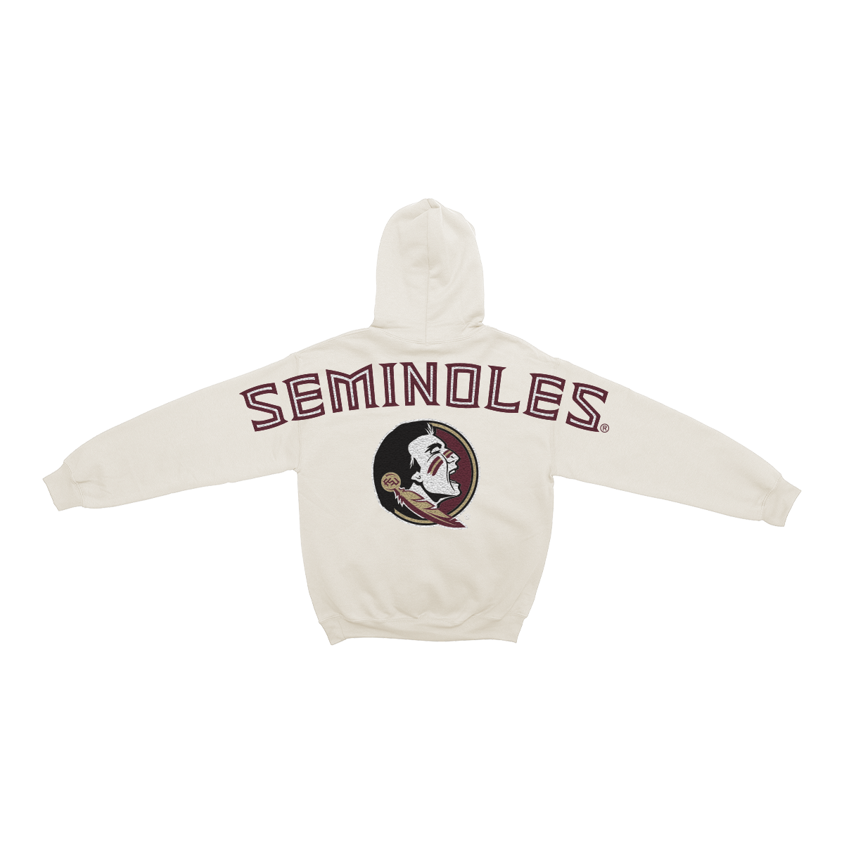 Florida State Seminoles Bone Chenille Pullover Hoodie