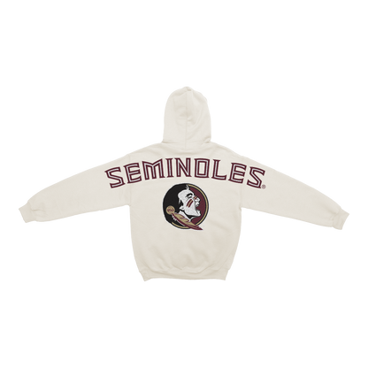 Florida State Seminoles Bone Chenille Pullover Hoodie