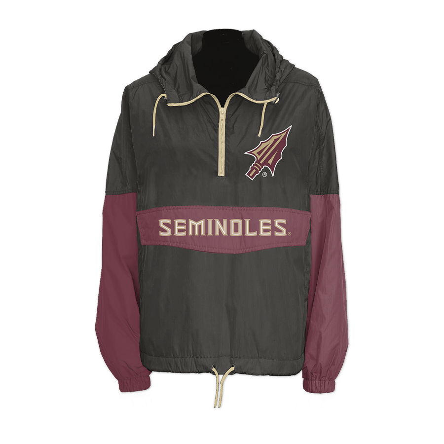 Black Florida State Seminoles Windbreaker - Official NCAA Licensed Collegiate Apparel