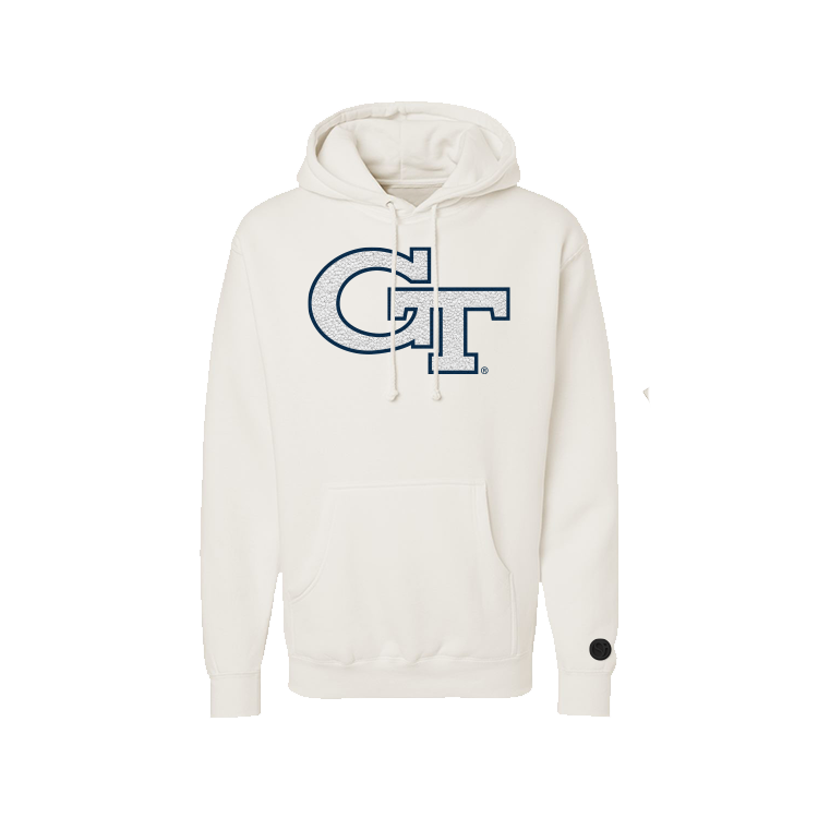 Georgia Tech Bone Chenille Pullover Hoodie