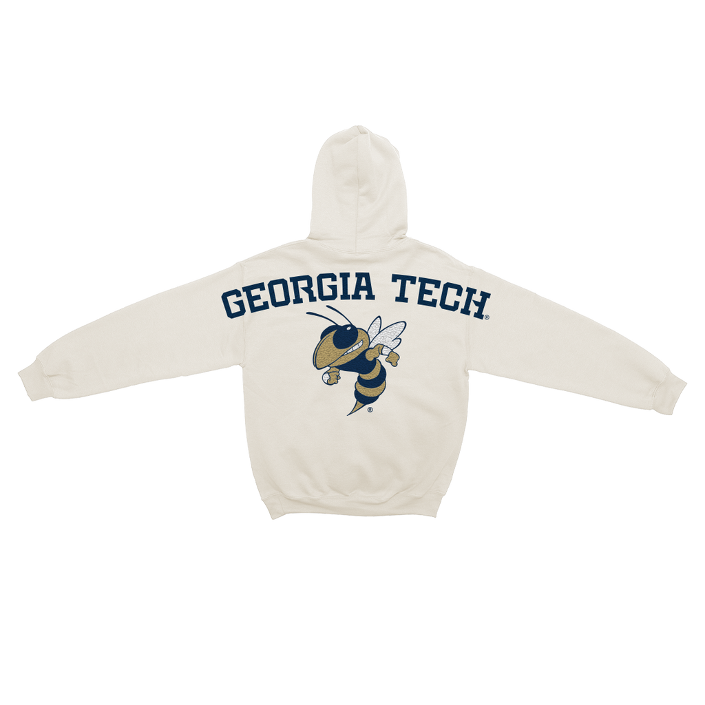 Georgia Tech Bone Chenille Pullover Hoodie