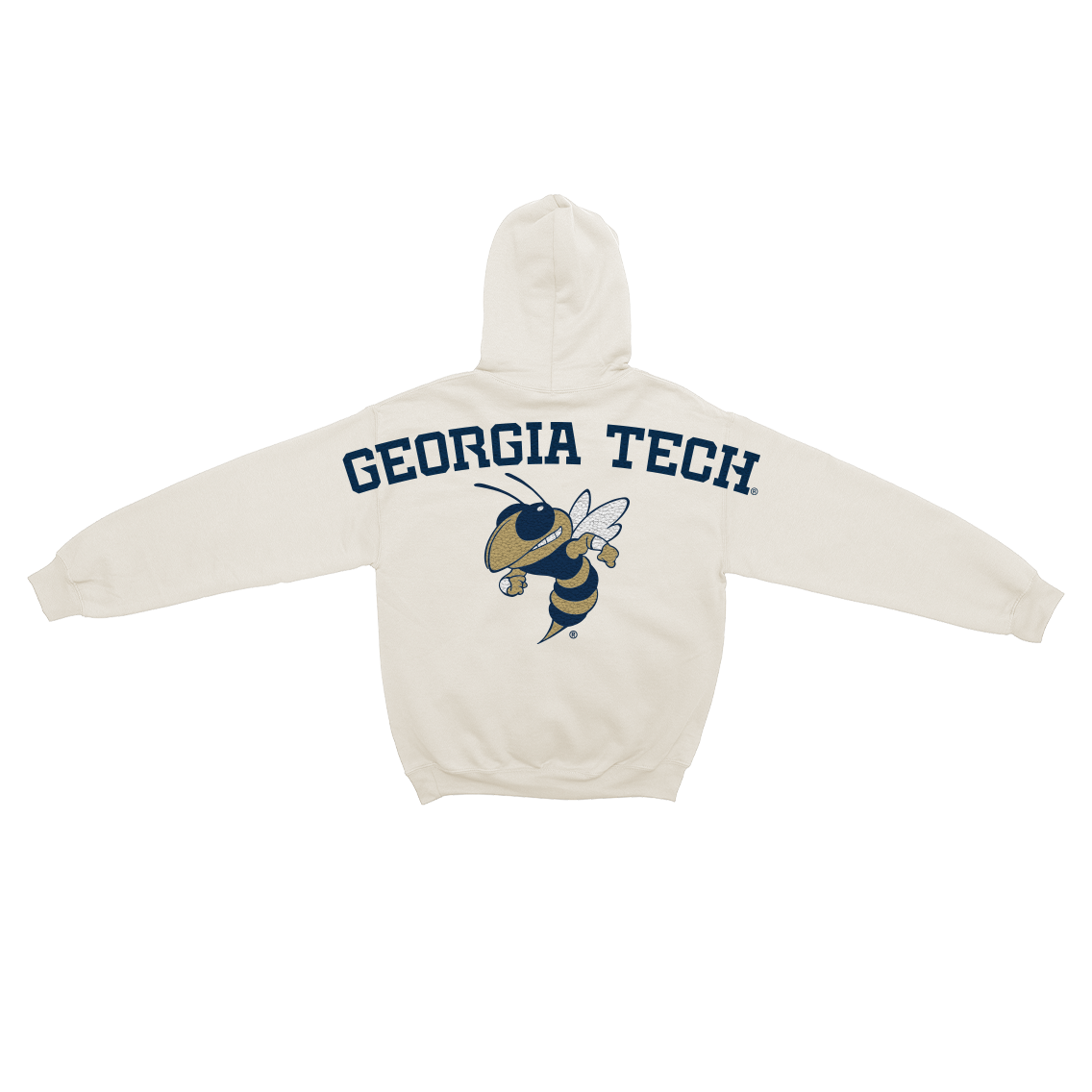 Georgia Tech Bone Chenille Pullover Hoodie