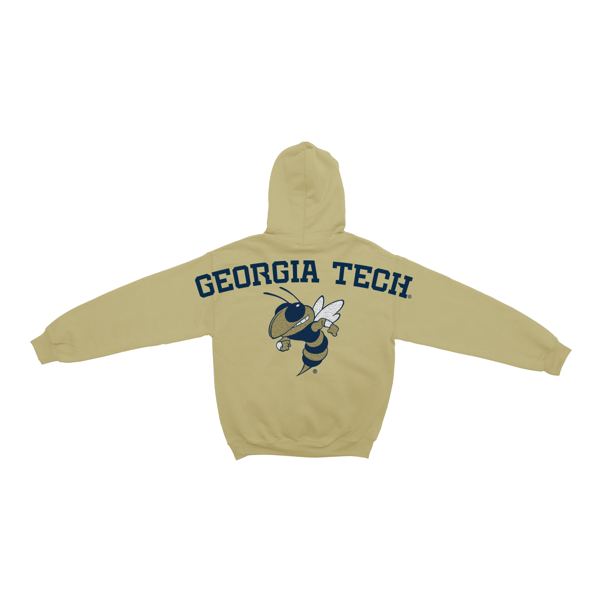 Sudadera con capucha de chenilla con diseño de hueso de Georgia Tech