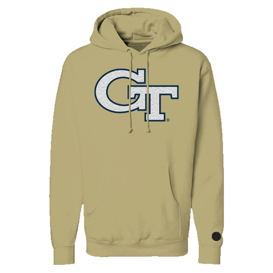 Georgia Tech Bone Chenille Pullover Hoodie