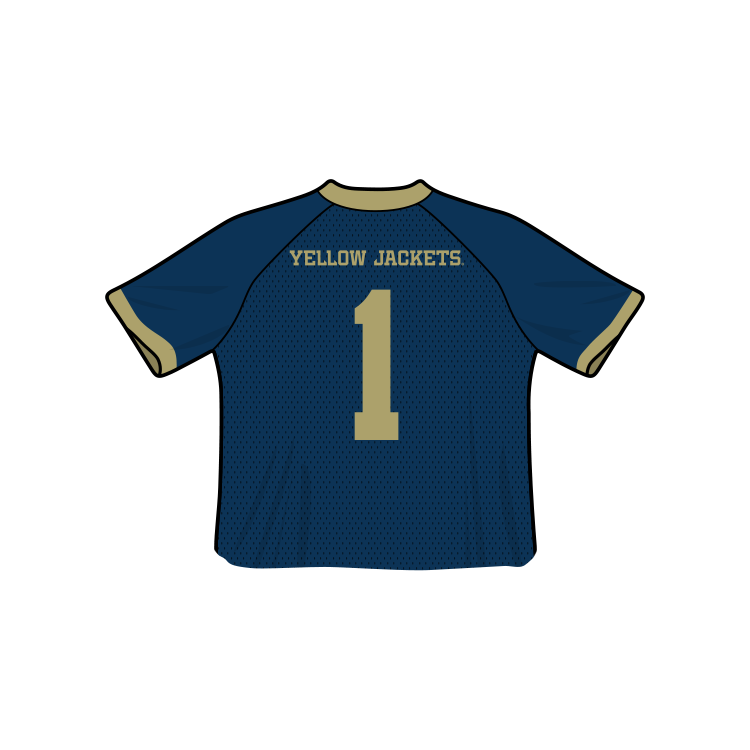 Camiseta de fútbol recortada de los Yellow Jackets de Georgia Tech