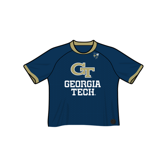 Georgia Tech Yellow Jackets Fashion Cropped Football Jersey