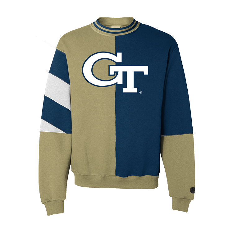 Navy Georgia Tech Yellow Jackets Crewneck - Official NCAA Licensed Collegiate Apparel