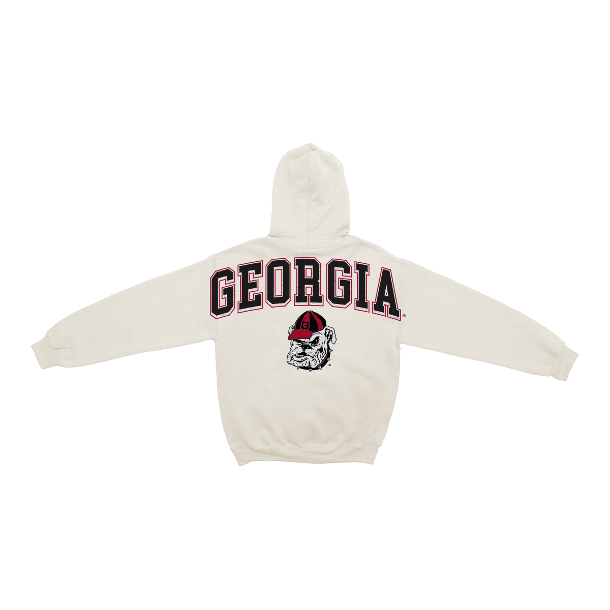 Georgia Bulldogs Bone Chenille Pullover Hoodie
