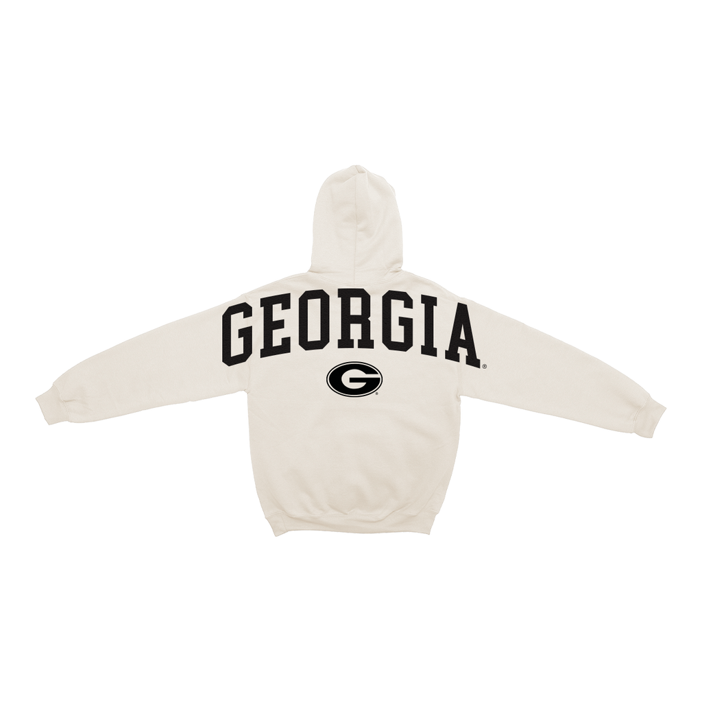 Georgia Bulldogs Bone Chenille Zip Hoodie