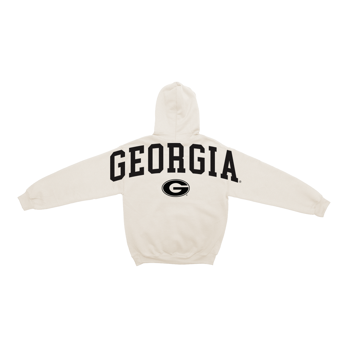 Chaqueta con cremallera de chenilla color hueso de los Georgia Bulldogs