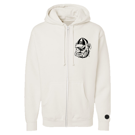 Georgia Bulldogs Bone Chenille Zip Jacket