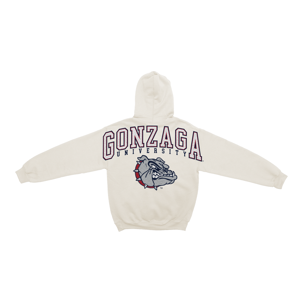 Gonzaga University Bulldogs Bone Chenille Pullover Hoodie