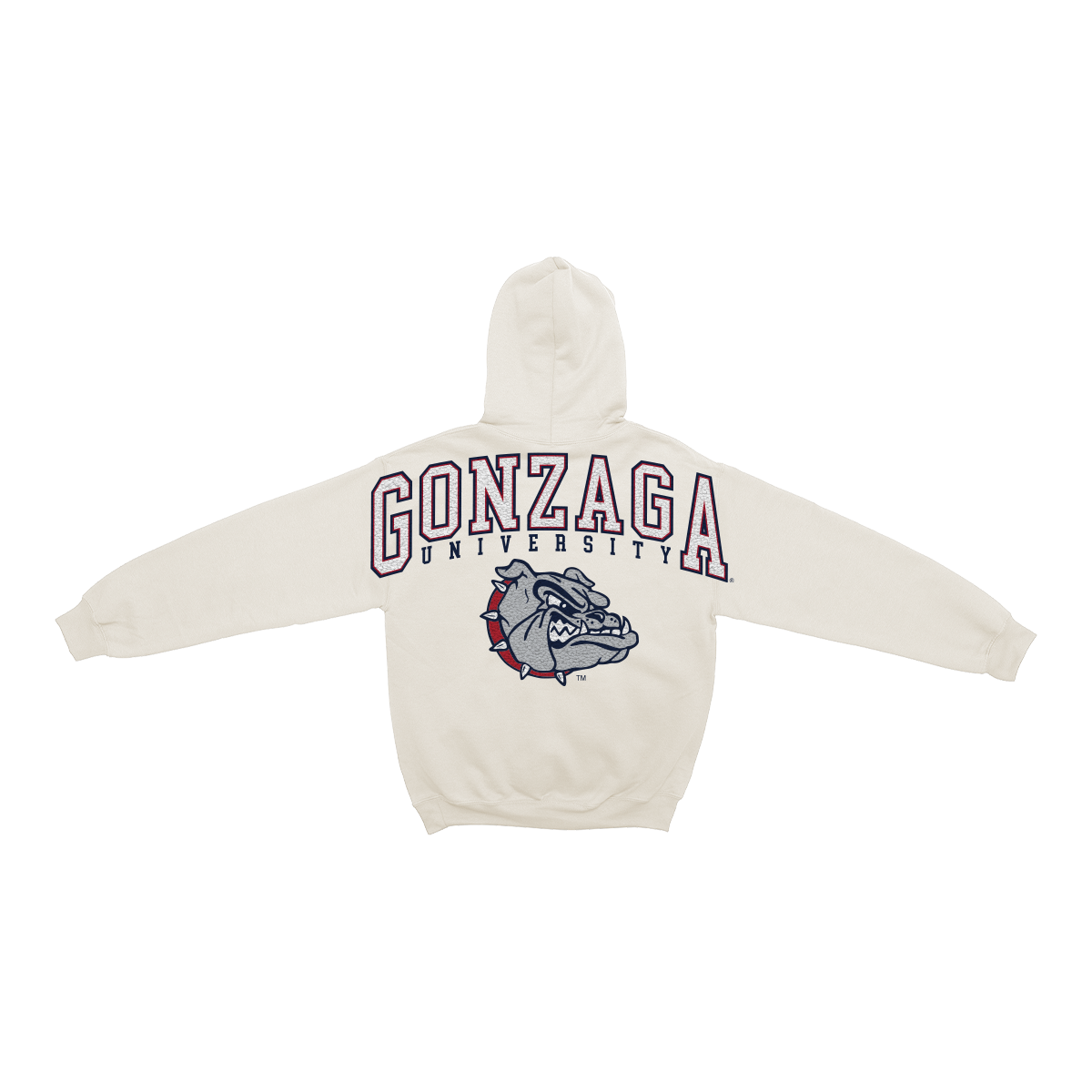 Gonzaga University Bulldogs Bone Chenille Pullover Hoodie