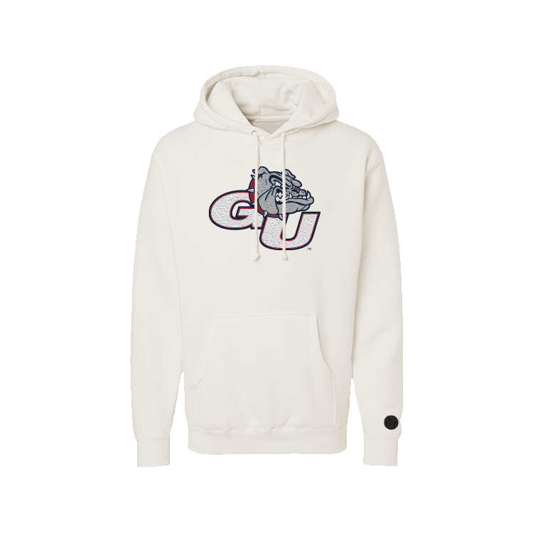 Gonzaga University Bulldogs Bone Chenille Pullover Hoodie