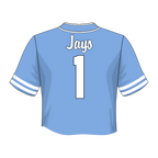 Johns Hopkins Blue Jays Fashion Cropped Baseball Jersey.