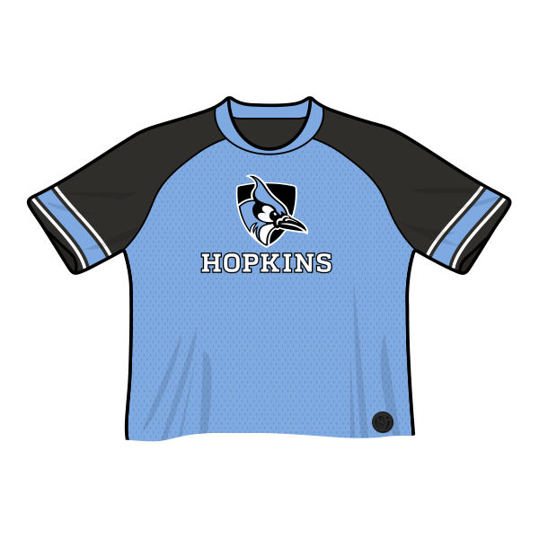Johns Hopkins Blue Jays Fashion Cropped Football Jersey.