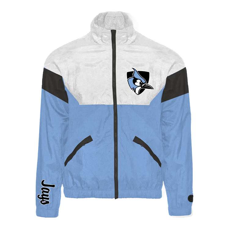 Johns Hopkins Blue Jays Mascot Retro Track Jacket.