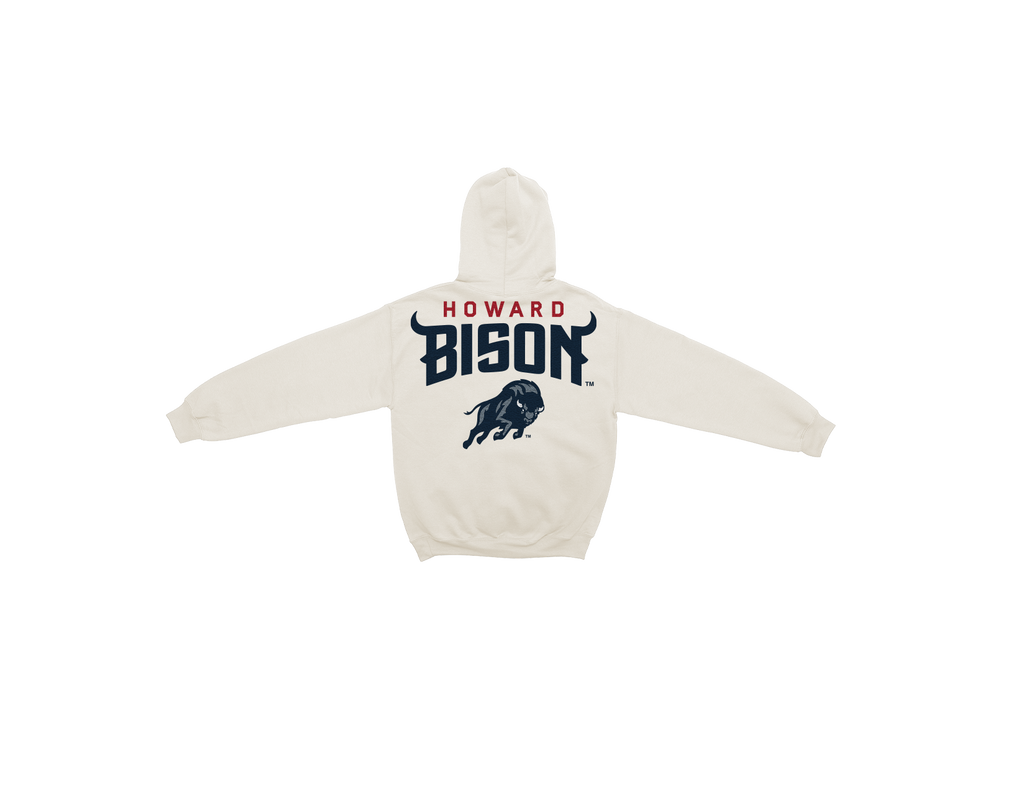 Howard Bison Bone Chenille Pullover Hoodie