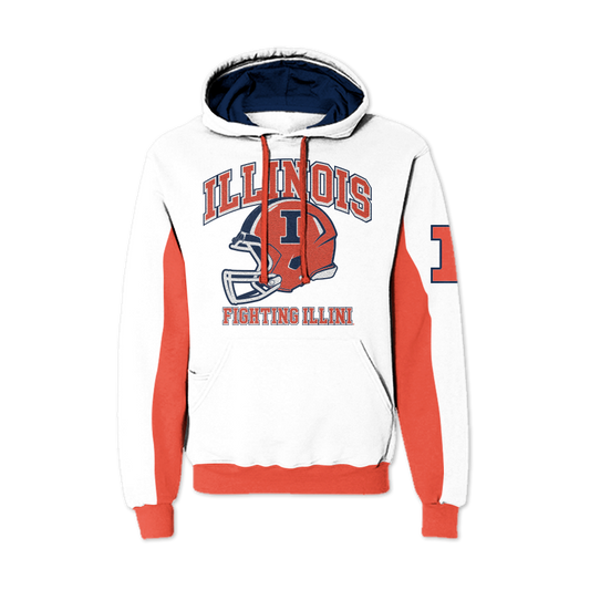 Fighting Illini AOP Chenille Pullover Hoodie