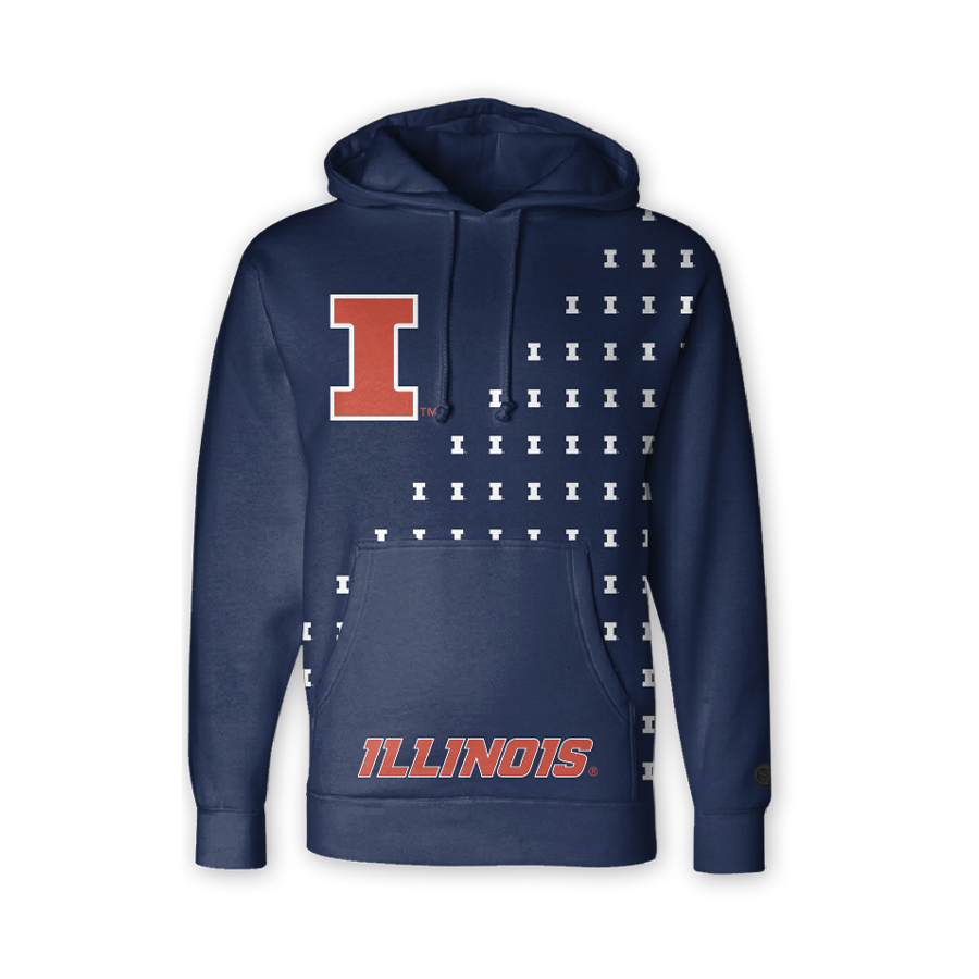 Fighting Illini Fade Hoodie