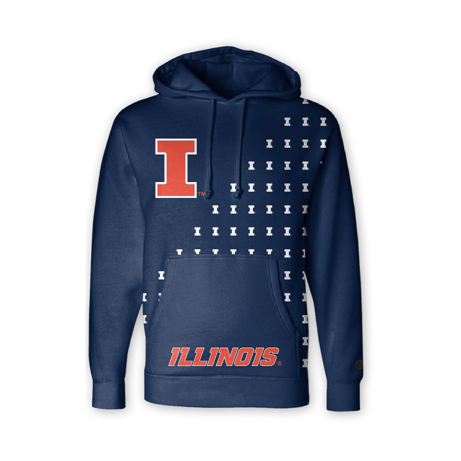 Fighting Illini Fade Hoodie
