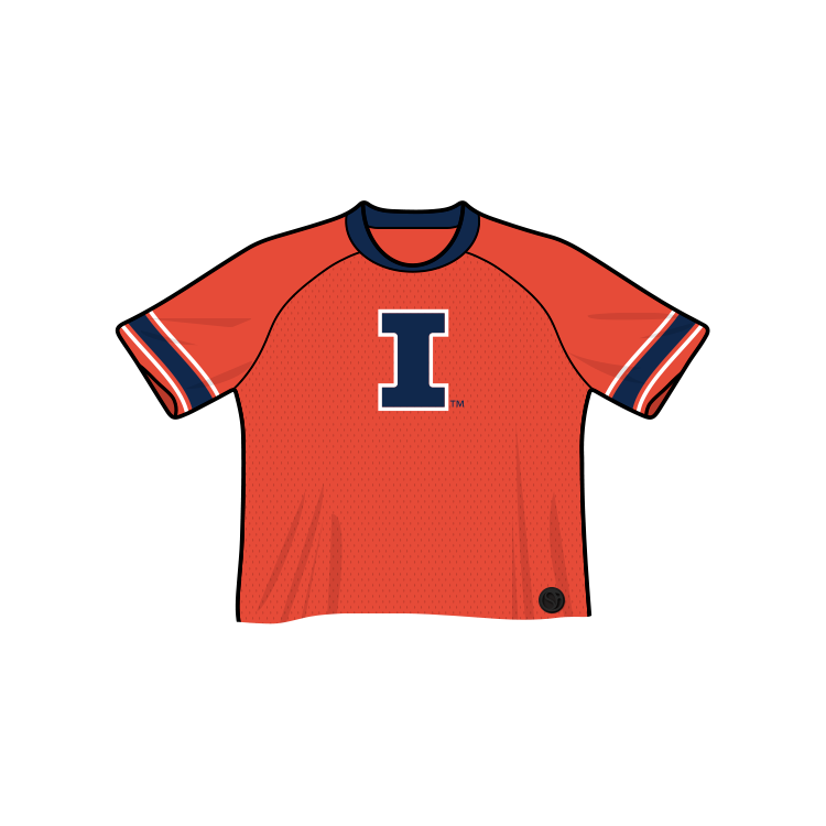 Fighting Illini Fashion Cropped Football Jersey