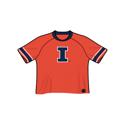 Fighting Illini Fashion Cropped Football Jersey