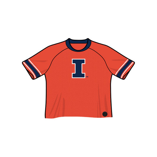 Fighting Illini Fashion Cropped Football Jersey