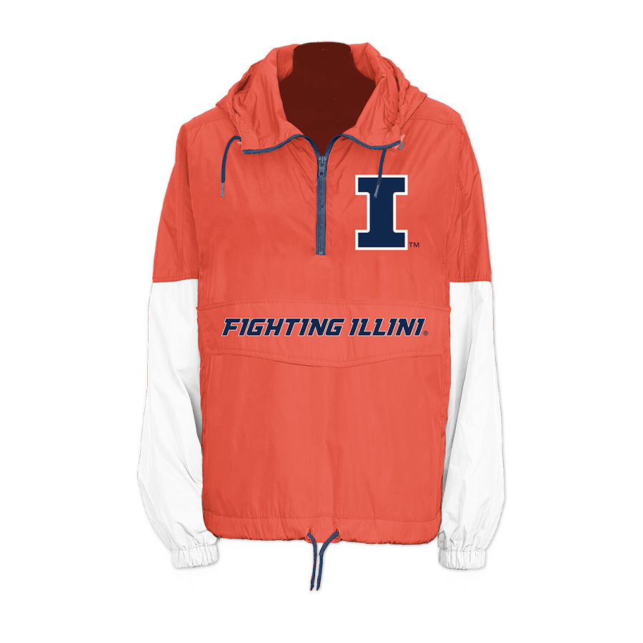 Fighting Illini Retro Pullover Windbreaker